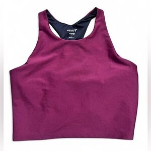 Old Navy Active Girls Maroon High Neck Sports Bra Top – Size XL Activewear